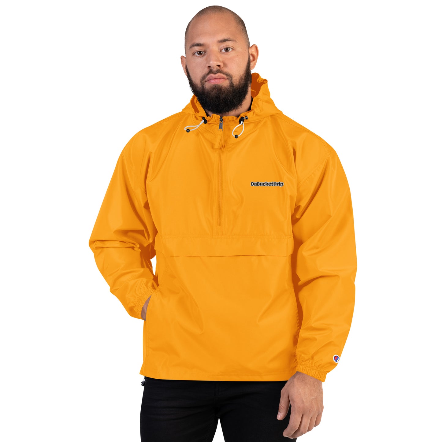 DaBucketDrip/Embroidered Champion Packable Jacket DaBucketDrip