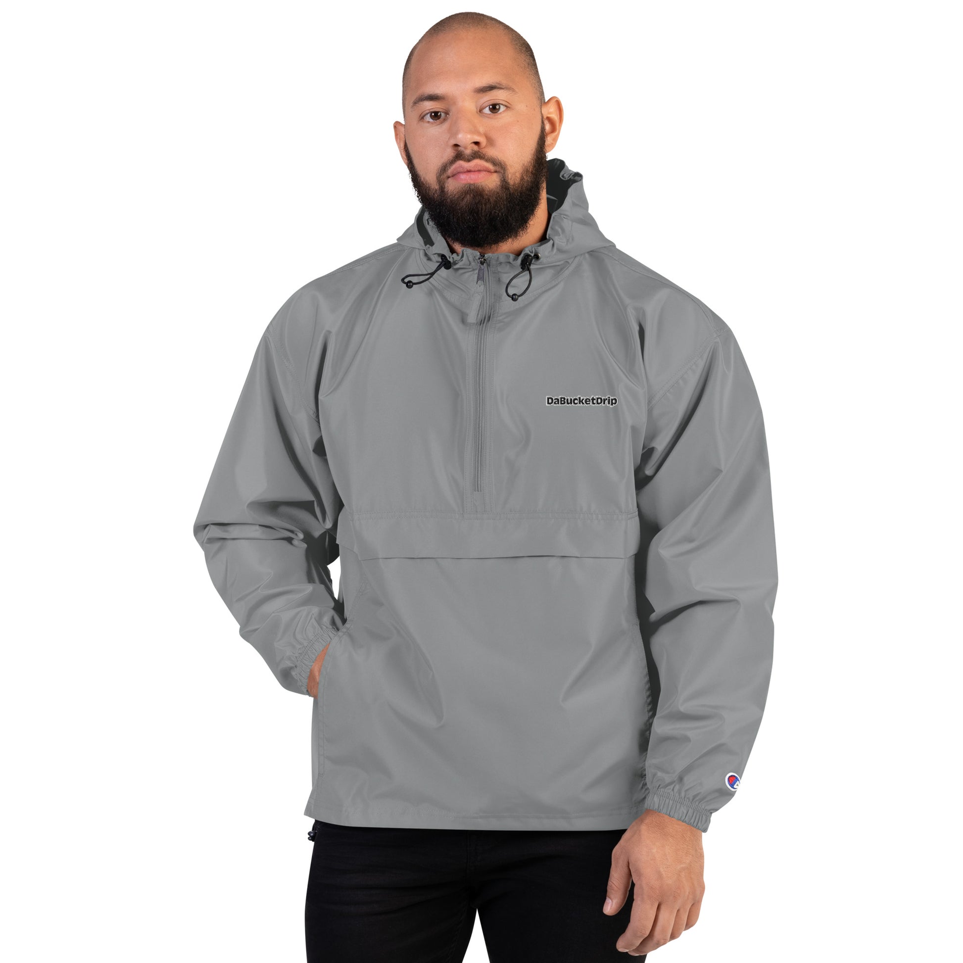 DaBucketDrip/Embroidered Champion Packable Jacket DaBucketDrip