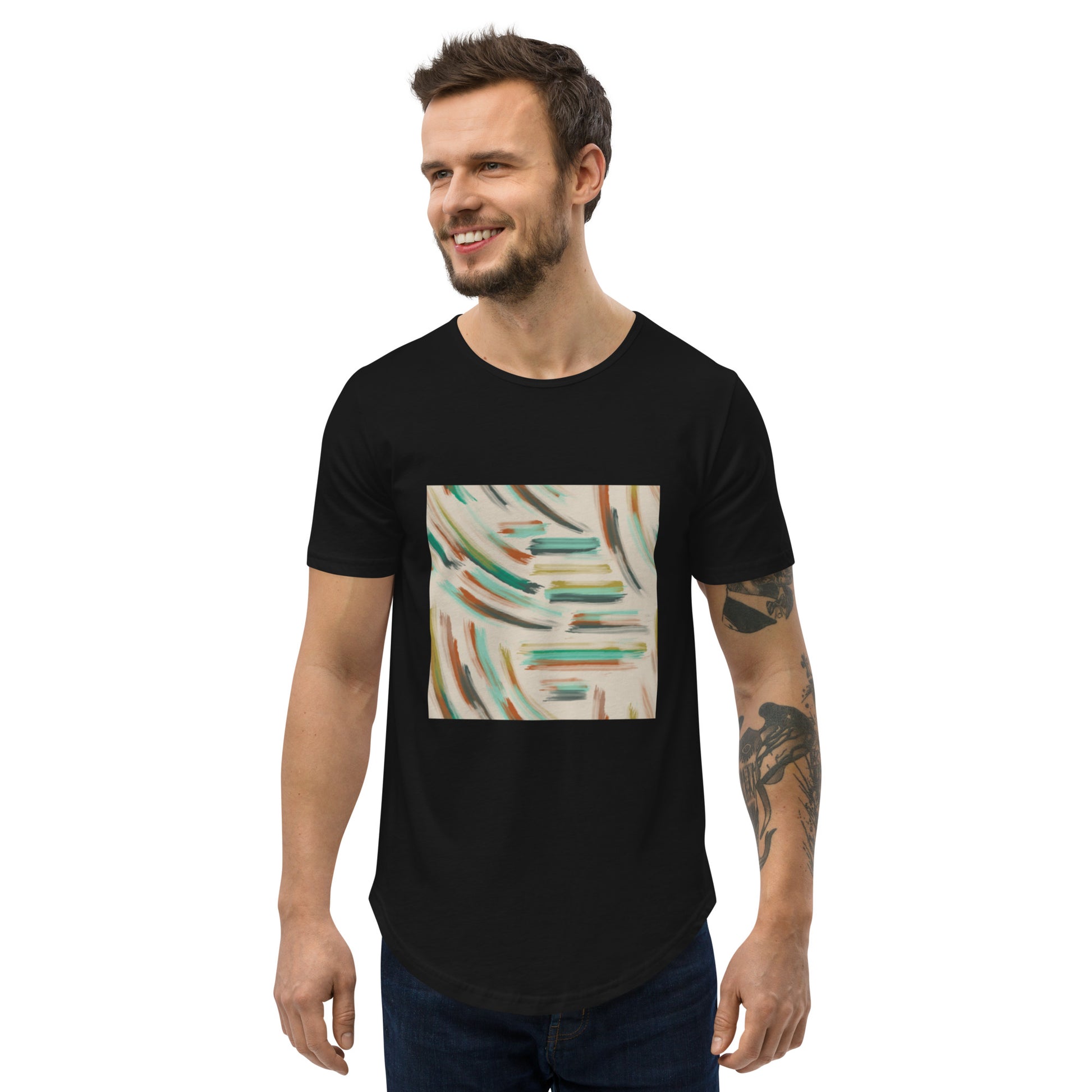 Digit Men's Curved Hem T-Shirt DaBucketDrip