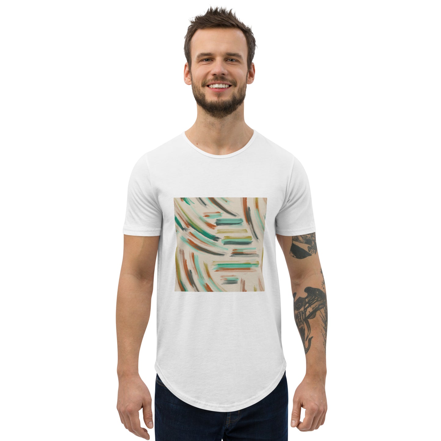 Digit Men's Curved Hem T-Shirt DaBucketDrip