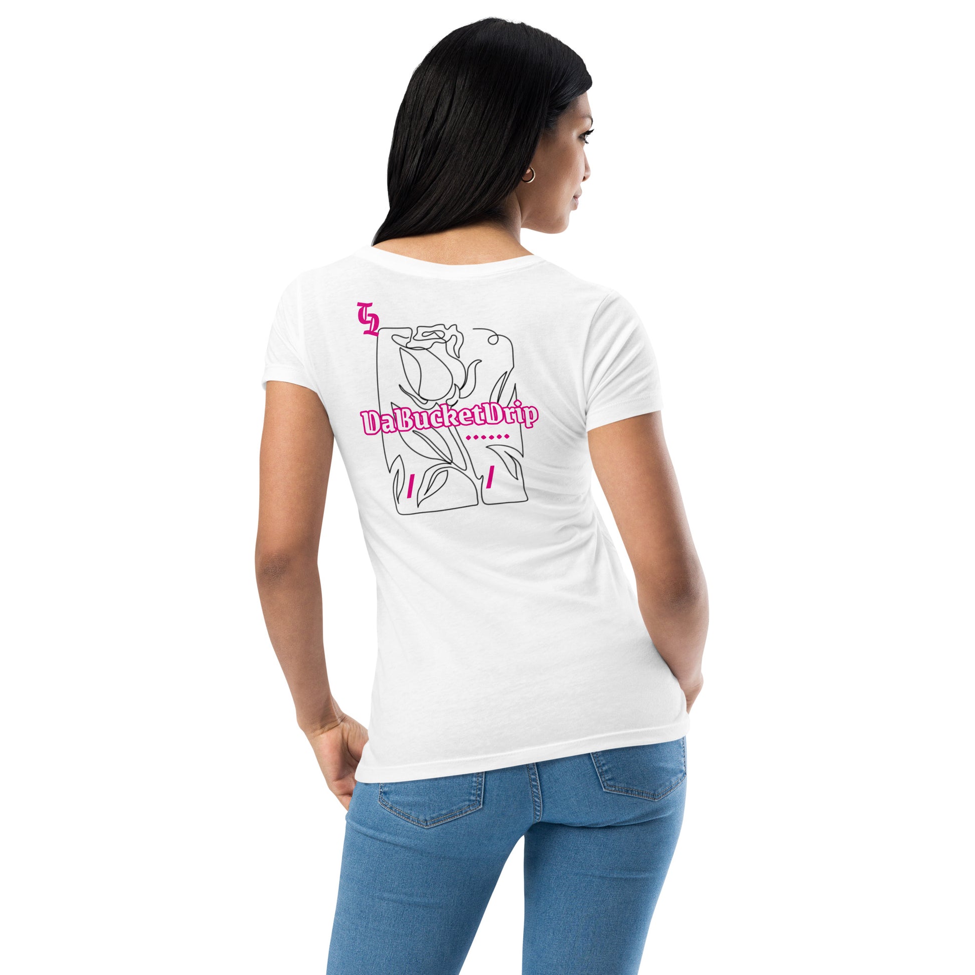 Women’s fitted plink t-shirt DaBucketDrip