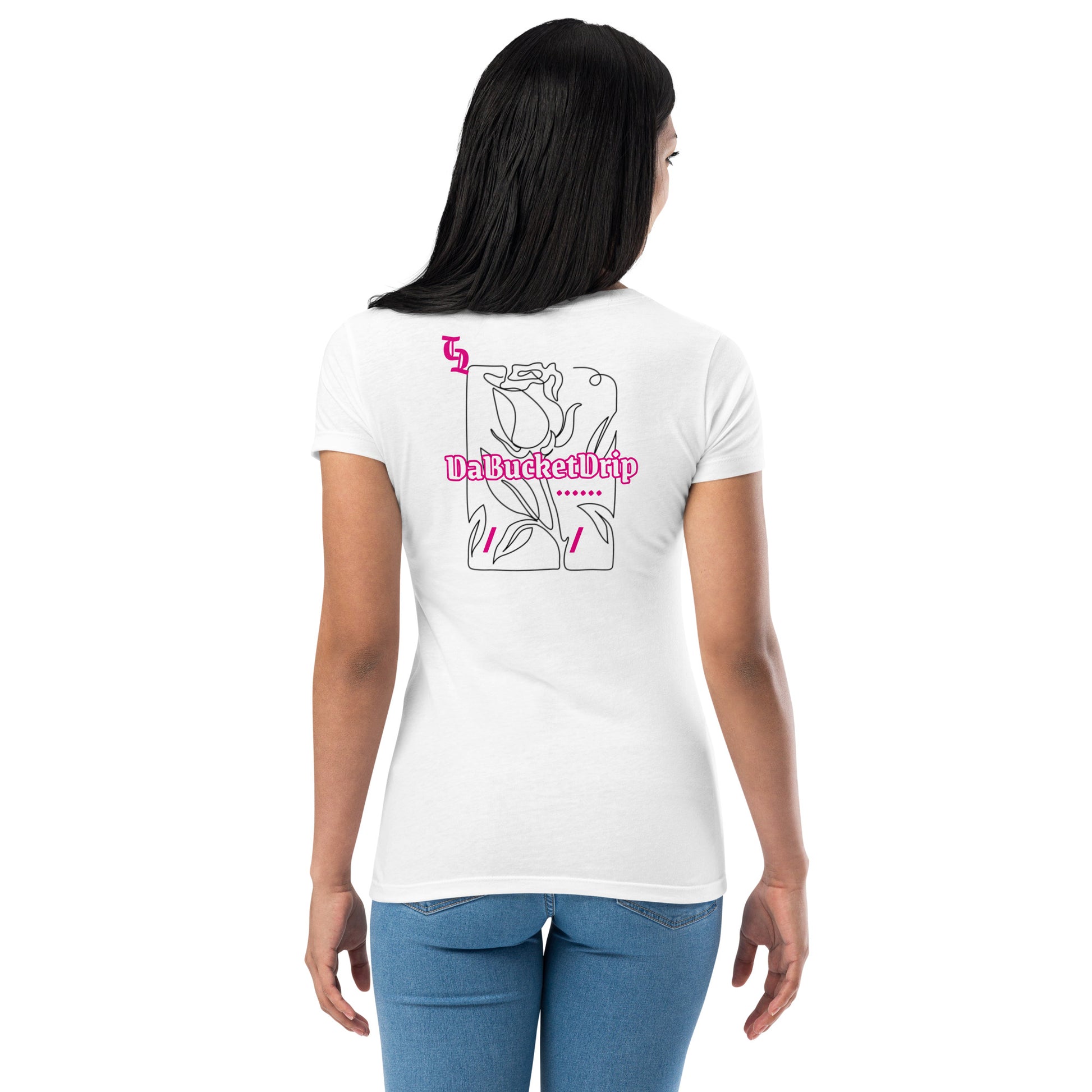 Women’s fitted plink t-shirt DaBucketDrip