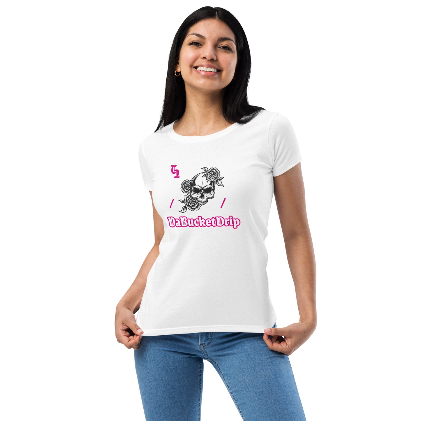 Women’s fitted plink t-shirt DaBucketDrip