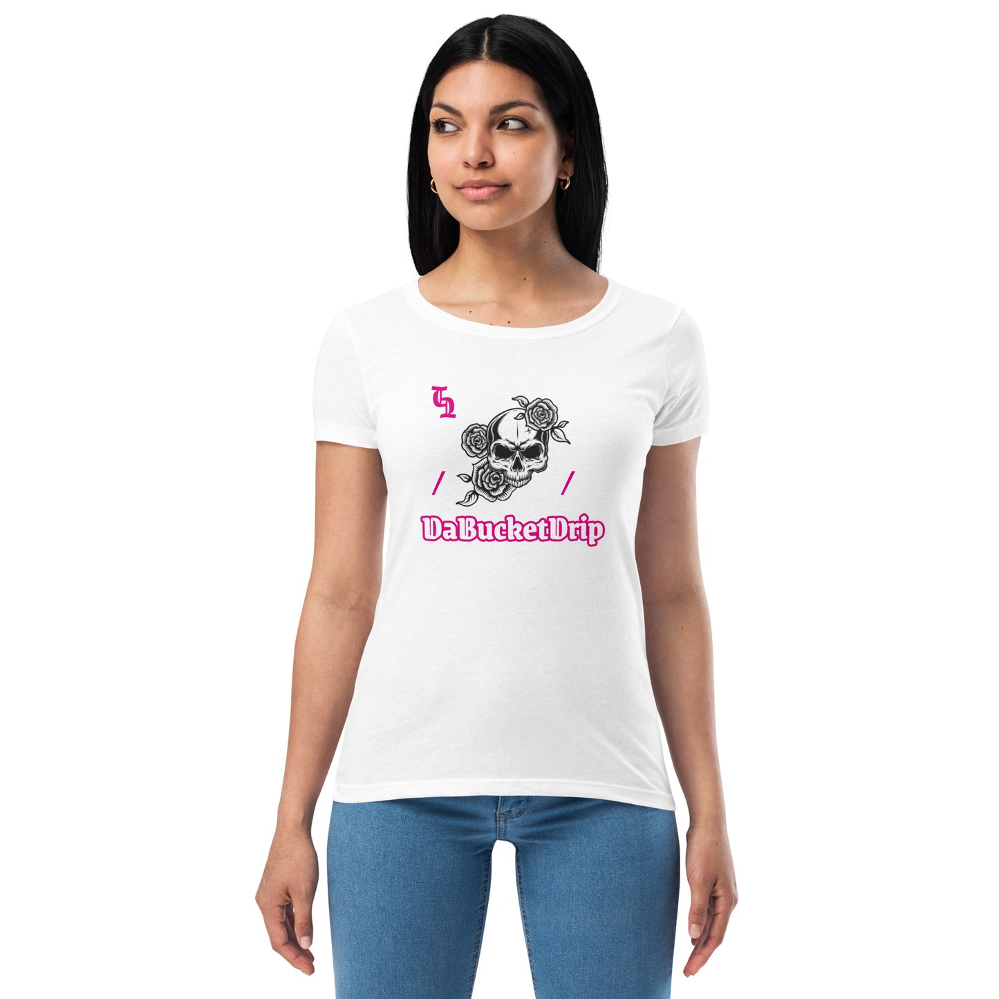 Women’s fitted plink t-shirt DaBucketDrip