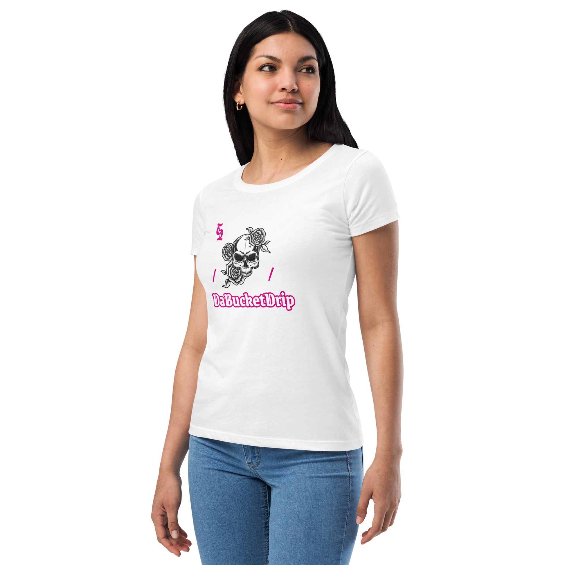 Women’s fitted plink t-shirt DaBucketDrip